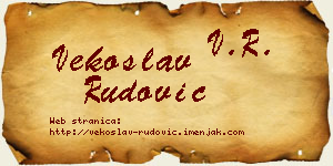 Vekoslav Rudović vizit kartica